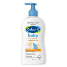 Cetaphil Baby Daily Lotion with Organic Calendula, Delicate Face & Body Moisturizer for Sensitive Skin, Unscented 400 mL |Hydrating Care for Soft Skin