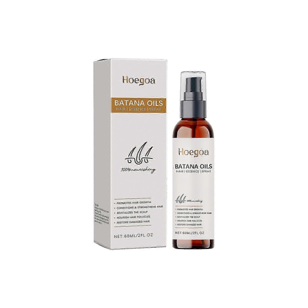 (3Pcs) Organic Batana Oil for Hair Growth, 60ml Batana Oil Hair Care Essential Spray, Batana Hair Oil for Split Ends, Dry Damaged Hair, Nourish Scalp