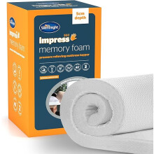 Silentnight Impress Memory Foam Mattress Topper - 5cm Thick Luxury Orthopedic King Size Mattress Topper for Back and Neck Pain