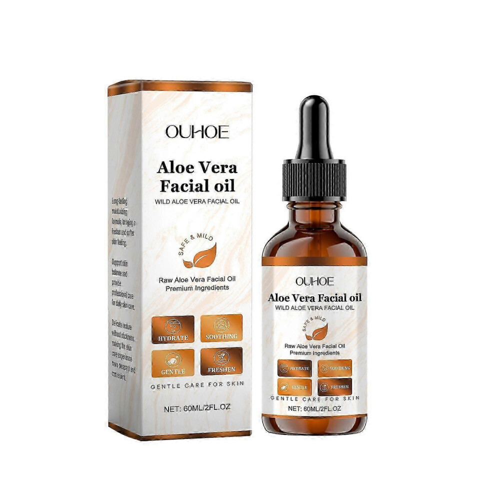(1PCS) Aloe Vera Facial Oil, Natural Anti-Aging Oil, Hydrating and Moisturizing Face Serum, Reduces Fine Lines and Wrinkles, Organic and Gentle for All Skin