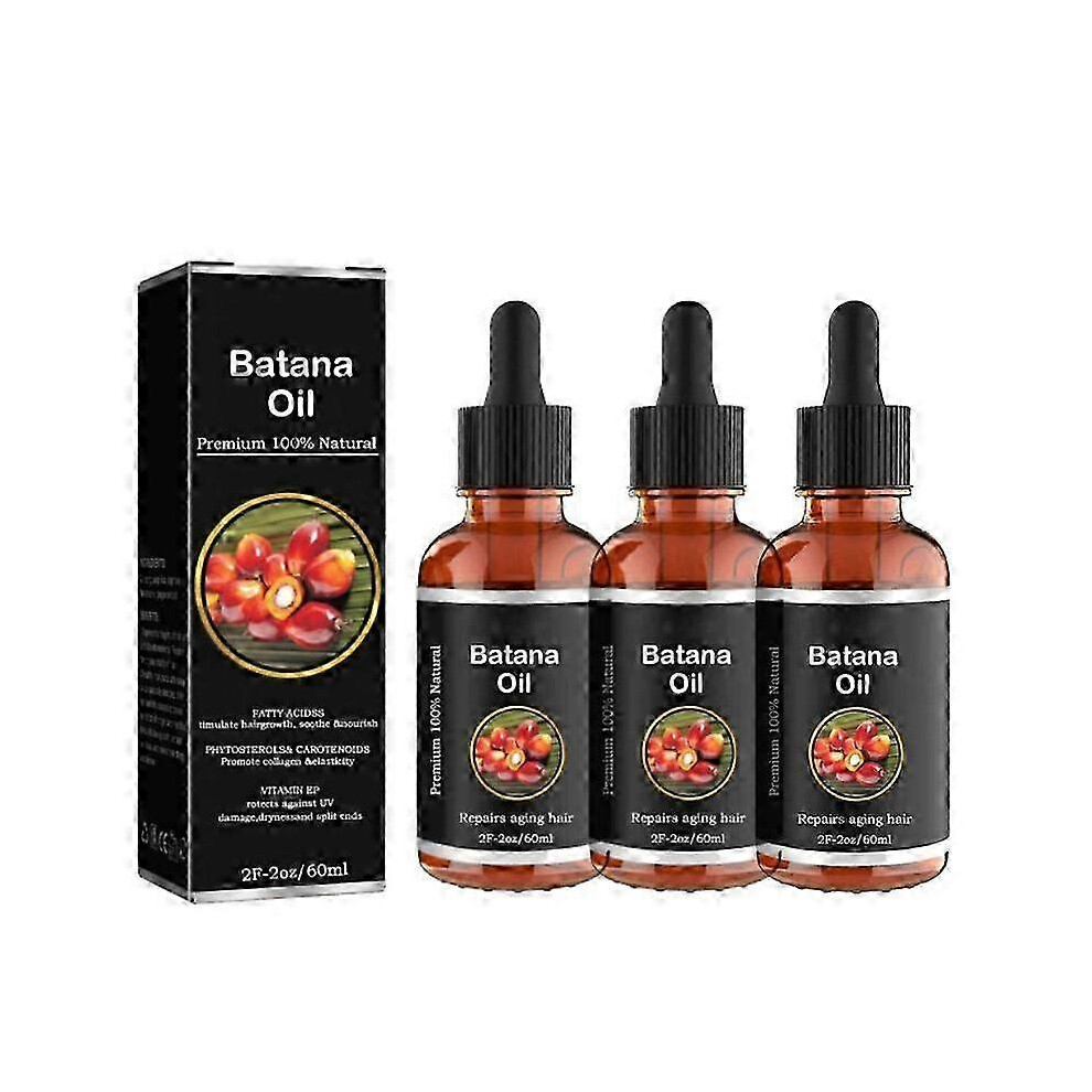 (3pcs) Natural 100% Pure Batana Growth Oil Set Anti Break Loss Hair Growth Oil Baldness Treatment For Traction Alopecia Hair Mask