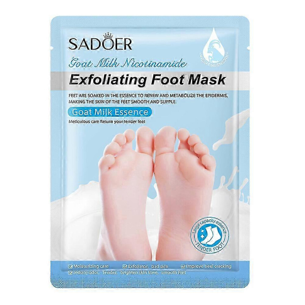 (Goatmilk) 3 pair Goatmilk Exfoliating Foot Peel Mask Baby Soft Feet Remove Dead Skin Calluses