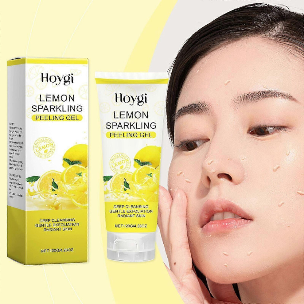 (3pcs) Natural Lemon Exfoliating Gel, For Deep Cleansing, Exfoliation, Skin Moisturization, Low Irritation for Sensitive Skin Sparkling Peeling Facial Scrub
