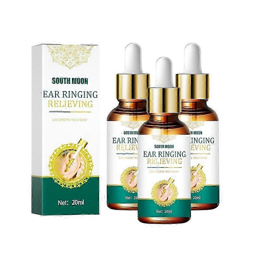 3Pcs 20ml Tinnitus Ear Drops Ear Ringing Gentle Relieving Health Discharge Care Tinnitus Fluid Ear Otitis Care
