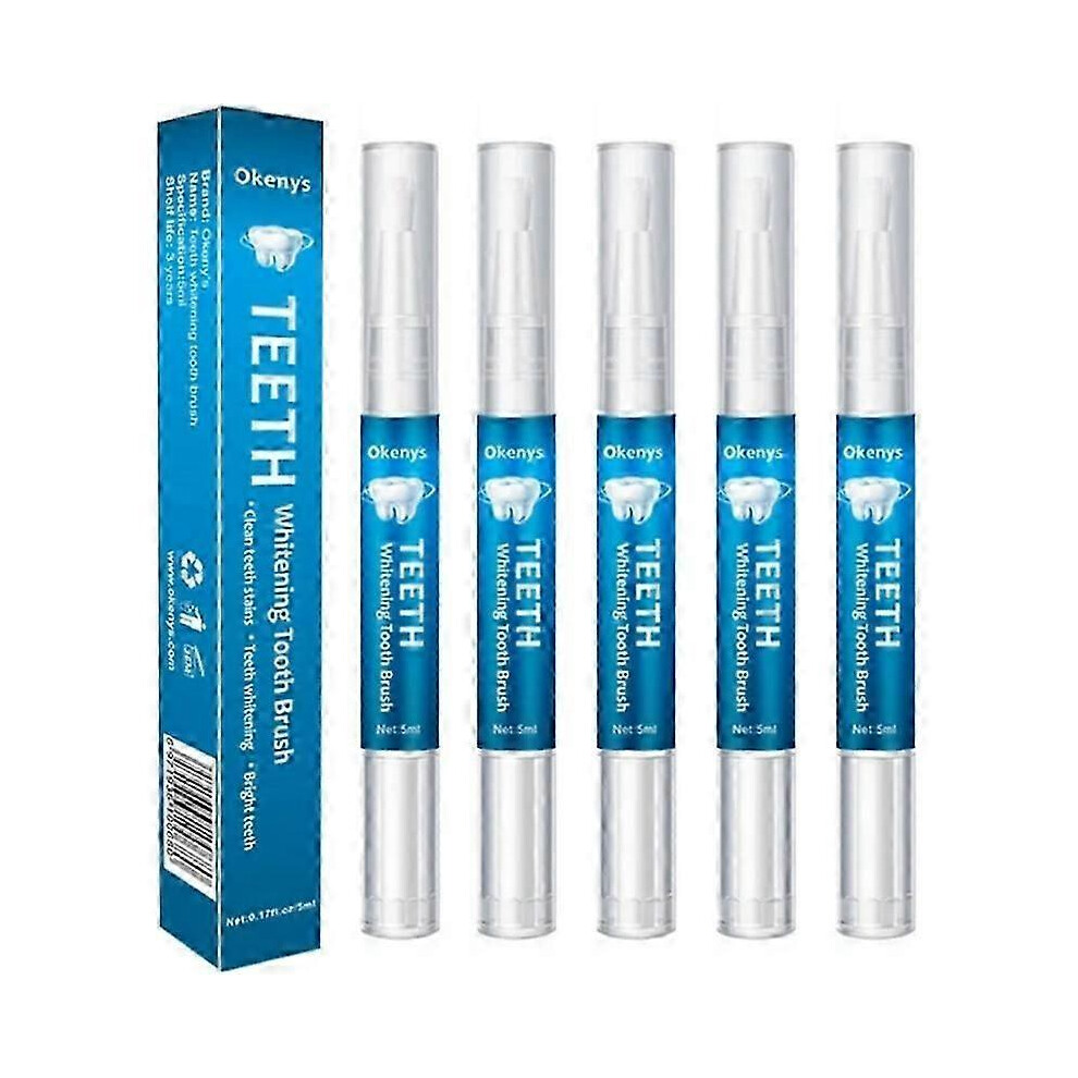 5pcs Dental Pen Teeth Whitening Pen Oral Care Remove Teeth Yellow Teeth Whitening Gel White Tooth Whitening Pen Natural