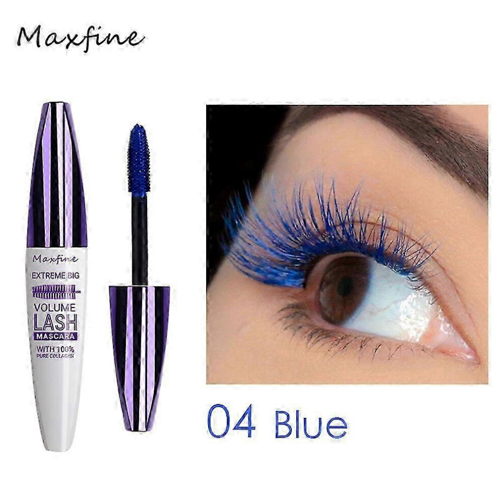(Blue) MAXFINE Long Lasting 5D Waterproof Mascara Make Up Beauty Smudgeproof Mascara