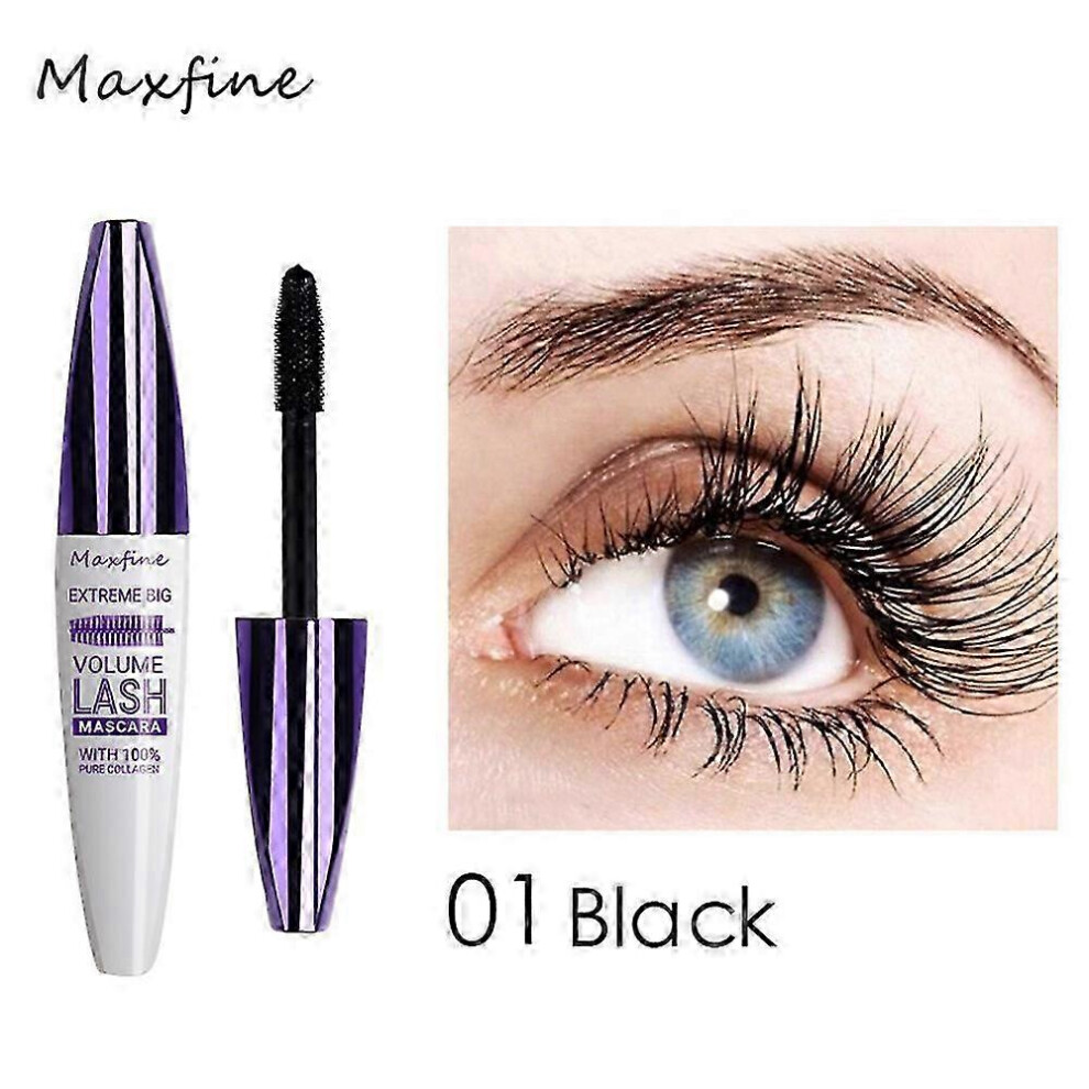 (Black) MAXFINE Long Lasting 5D Waterproof Mascara Make Up Beauty Smudgeproof Mascara