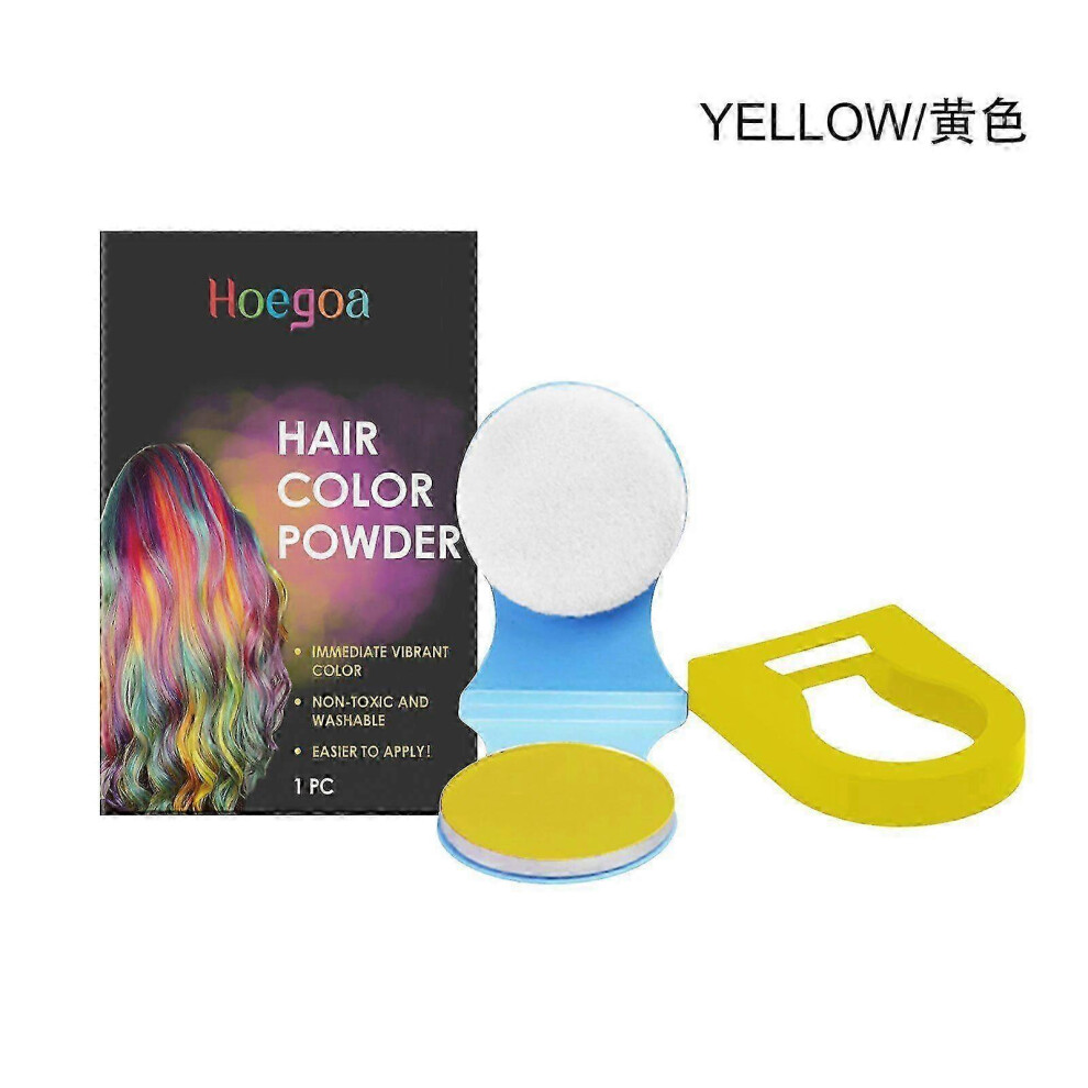 (Yellow) Disposable Hair Chalk Powder Temporary Hair Tool Dye Styling Spray Color Paint Salon Pastel Hair Color Accessories Yellow
