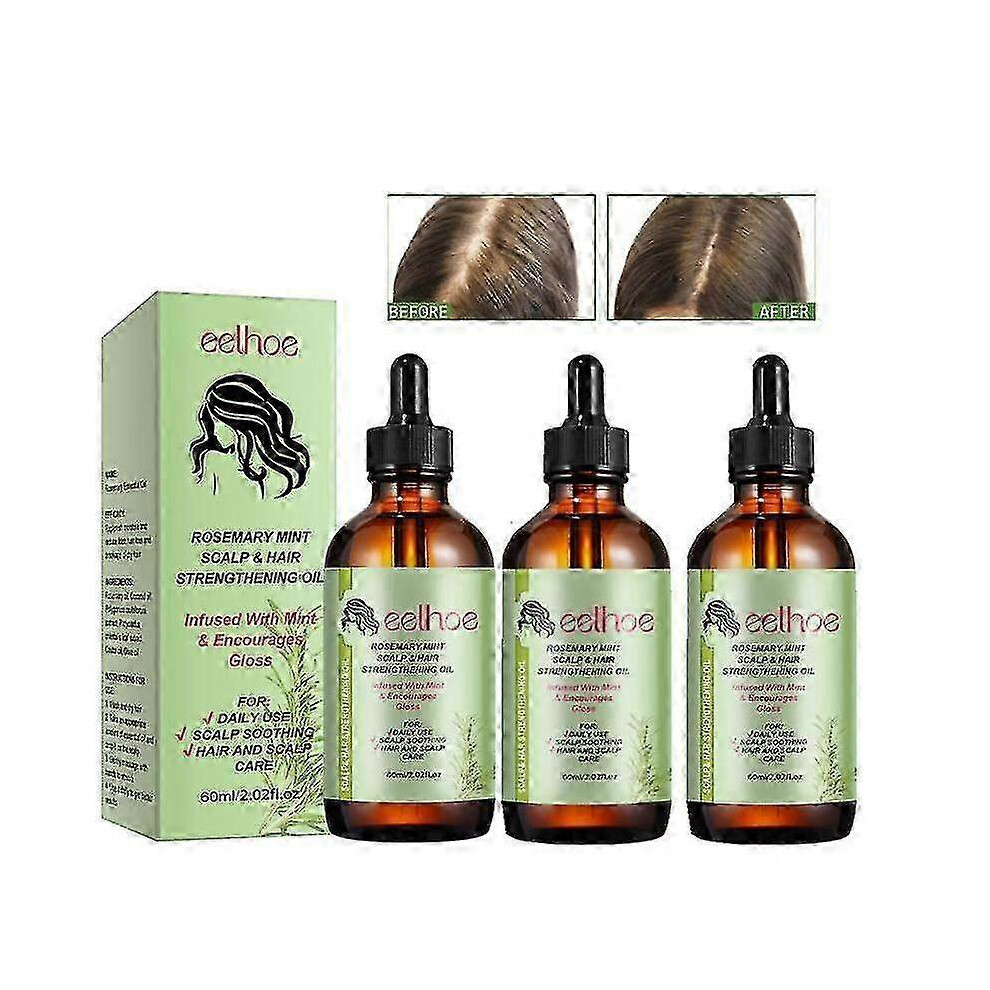 3PC Rosemary Essential Oil - Hair Growth Skin Care Treatment