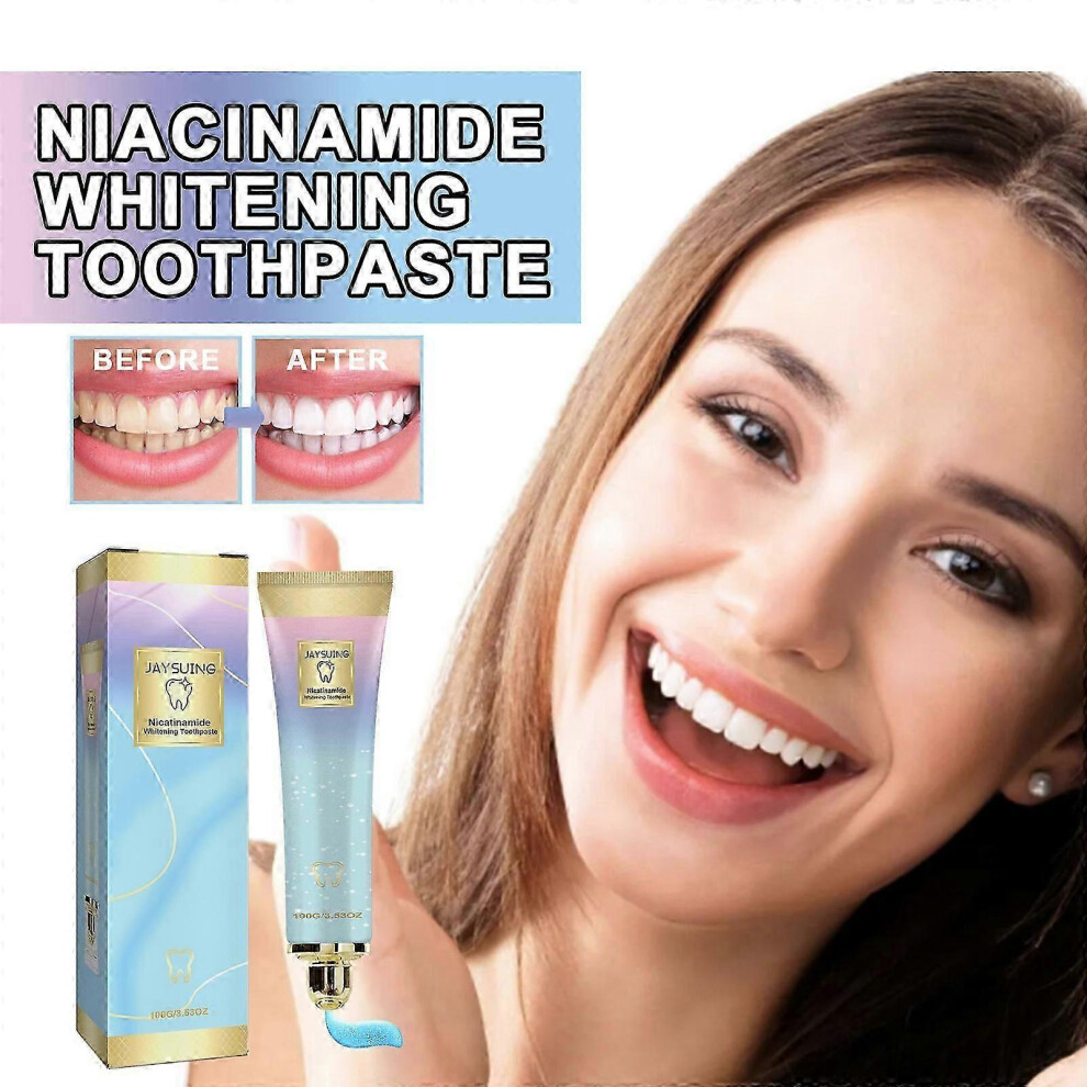 (1pcs) Niacinamide Toothpaste, Toothpaste, Niacinamide Whitening Toothpaste Fresh Breath Toothpaste Removal Tooth Stains