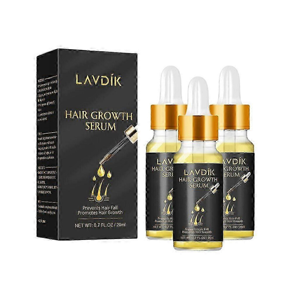3Pcs Hair Growth Serum Natural Essential Oil Hair Regrowth Treatment Repair Care Oil