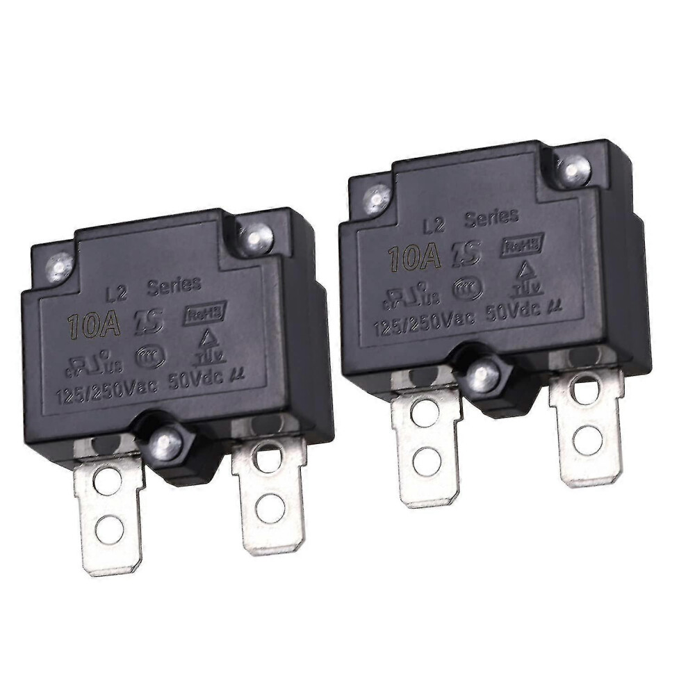 (15A, One Size) 2Pcs 10A Automatic Thermal Circuit Breaker Thermal Overload Protector 10Amp L2 Series 125-250V Ac 50V Dc Automatic Reset Relay Fuse Th 5063595957093