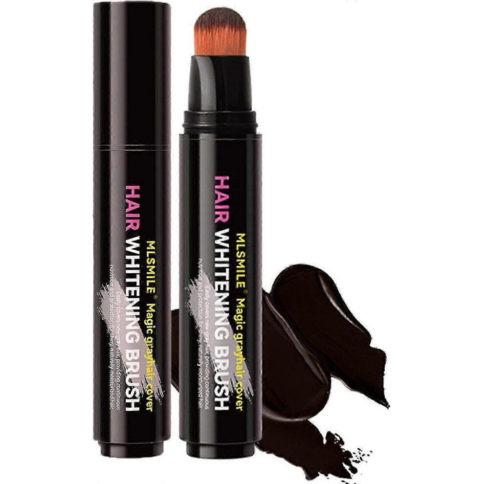 (02 - Brown) Hair Root Touch Up Stick, Temporary Hair Dye Pen Brush Instant Hair Dye Touch Up Roots, Quick Dry Cover Root Concealer Stick, Hair Colour Stick
