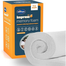 Silentnight Impress Memory Foam Mattress Topper - 7cm Extra Thick Luxury Orthopedic Double Mattress Topper for Back and Neck Pain