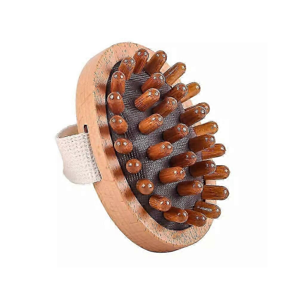 (B) Meridian Pressure Brush, Handheld Wooden Massager Body Brush, Wooden Massage Body Brush for Cellulite Remover Massager, Full Body Relaxation Comb, Sui