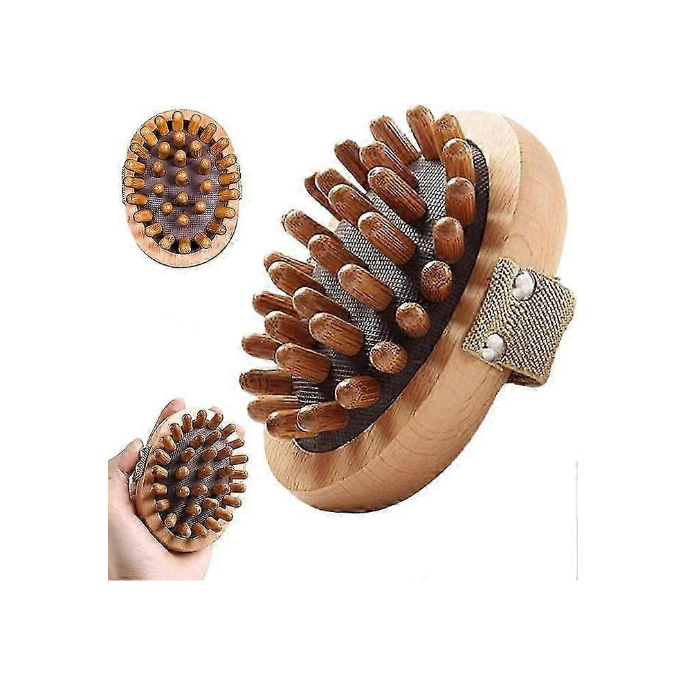 (A) Meridian Pressure Brush, Handheld Wooden Massager Body Brush, Wooden Massage Body Brush for Cellulite Remover Massager, Full Body Relaxation Comb,