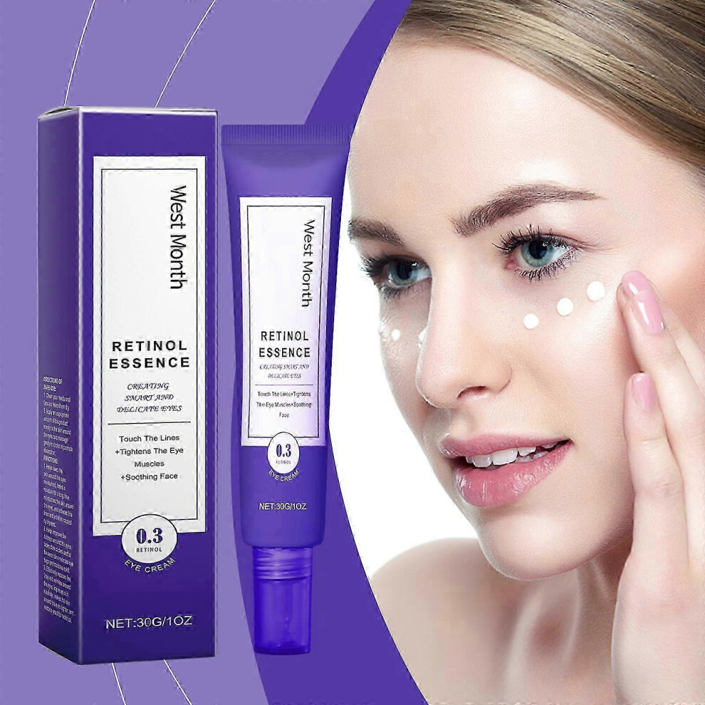 (2pcs) Retinol Eye Cream, Retinol Intense Reactivating Eye Cream, Retinol Eye Cream with Collagen Peptide, Anti-Dark Circles Eye Cream, Brighten and Elastici