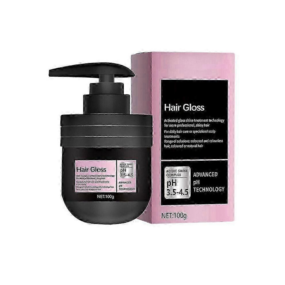(1PCS) Glycolic Hair Gloss Mask,Deep Conditioner,Hyaluron Plump Hair Mask,Lasting Shine and Smoothness, Hair Care for Dry Frizzy and Damaged Hair