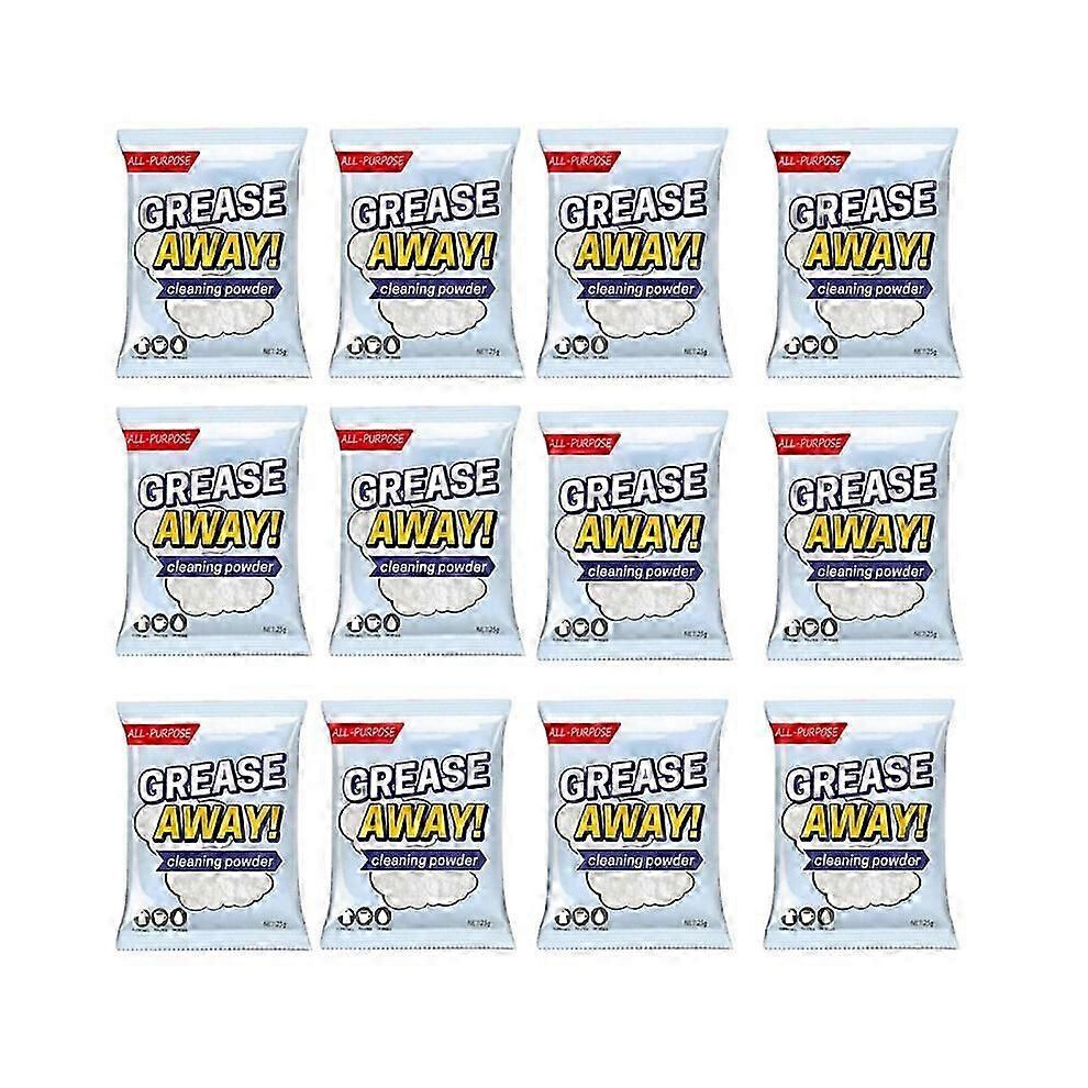 (12pcs) 6/8/10pcs Grease Away Powder Cleaner Powerful Cleaners Home Kitchern Sink Detergent Sodium Bicarbonate Grease Away Powder Cleaning