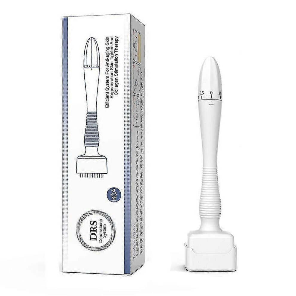 Derma Stamp Microneedling Face Roller Massager Adjustable Needle Length Skincare Beard Growth Scalp Hair Re-Growth Acne Scar
