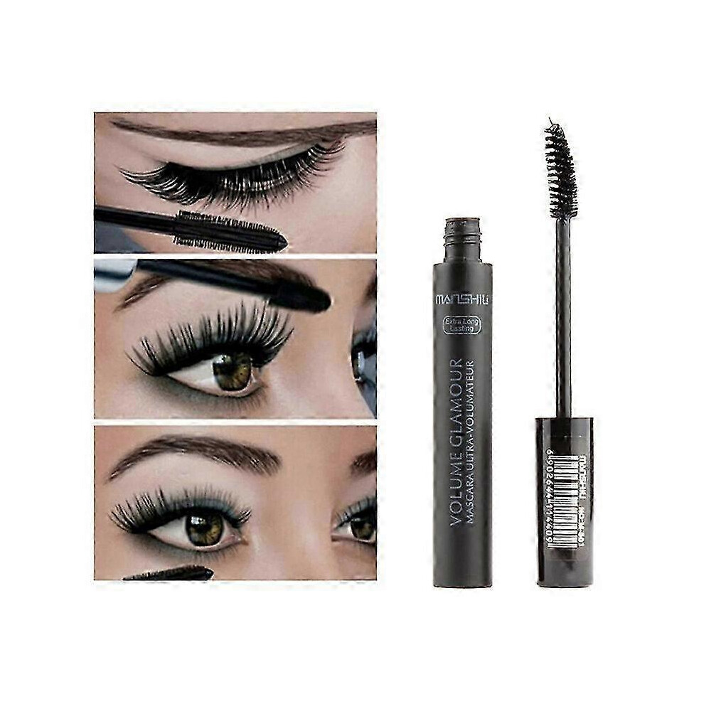 4D Silk Fiber Lash Mascara, Waterproof Tubing Mascara Black, Luxuriously Longer, Voluminous Eyelashes,Natural Lengthening Smudge-proof Mascara