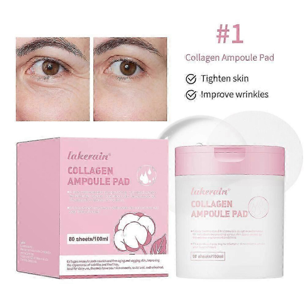 (pink) Daily Facial Cotton Toner Pad, 80Pcs Facial Exfoliating Pads,Daily Toner Pad Dead Skin Care, Helps Reduce Blackheads, Whiteheads, and Pimples