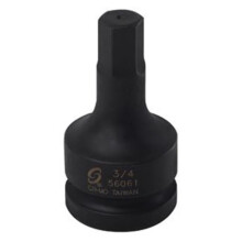 Sunex SUU-56061 1 in. Drive 0.75 in. Hex Drive Impact Socket