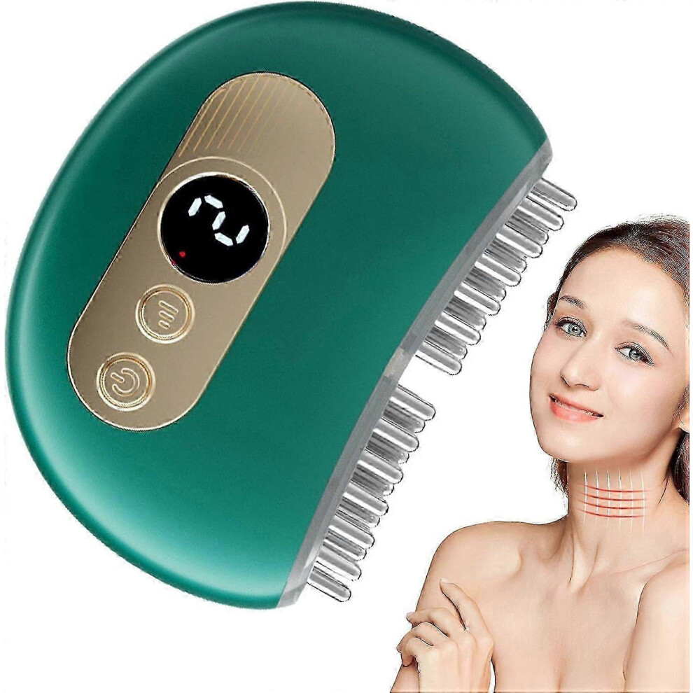 Green (Green) Tmj Relief Products Jaw, Tmj Relief Massager, Vibration And Heating, Ergonomic Multi-Needle Design Tmj Massage Tool, Effective Jaw & Neck Pain