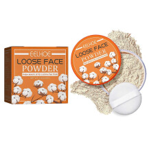 Eelhoe Face Powder Waterproof Sweat-Proof Smear-Proof Makeup Light And Delicate Fading Wrinkle Natural Concealer Repair Finishing Powder - 65G