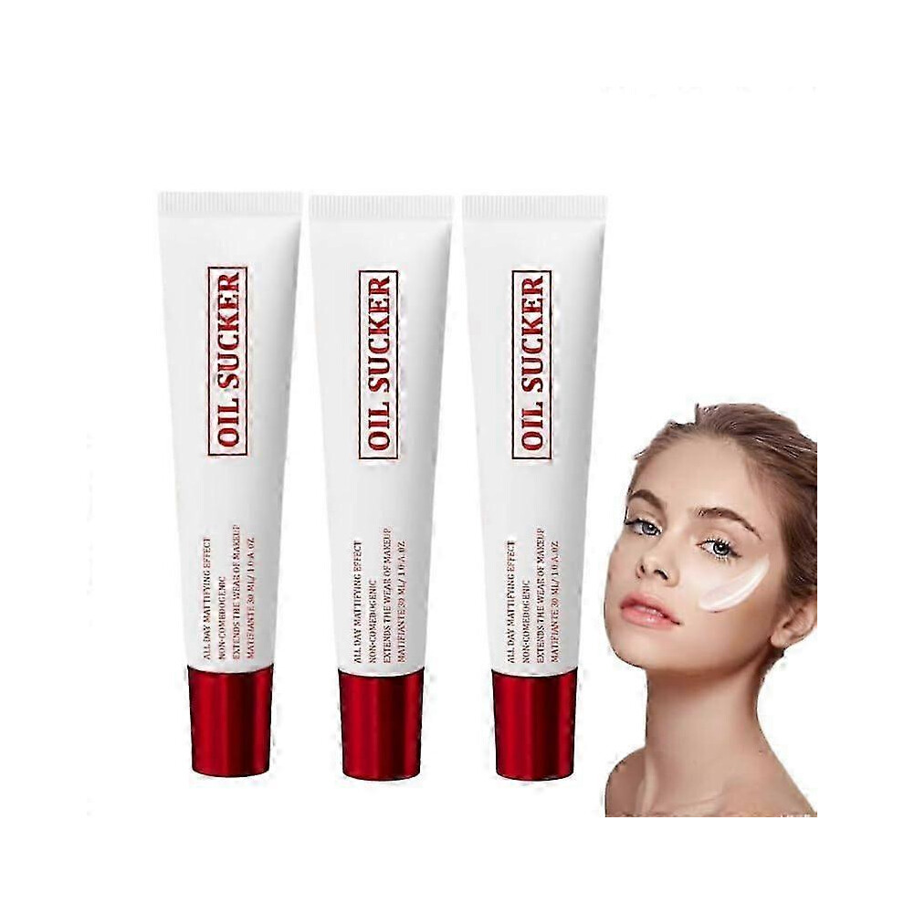 (3pcs) New Oil Sucker, Extreme Mattifying Alkaline Primer, Waterproof and Sweatproof Matte Primer, Oil Absorbing Primer Makeup for All Skin Types