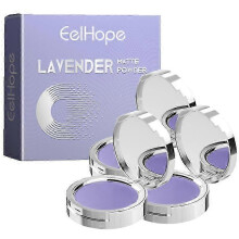 Lavender Matte Powder Brighten Oil Control Waterproof Smoothing Makeup Foundation Powder with Puff Loose Setting Powder New