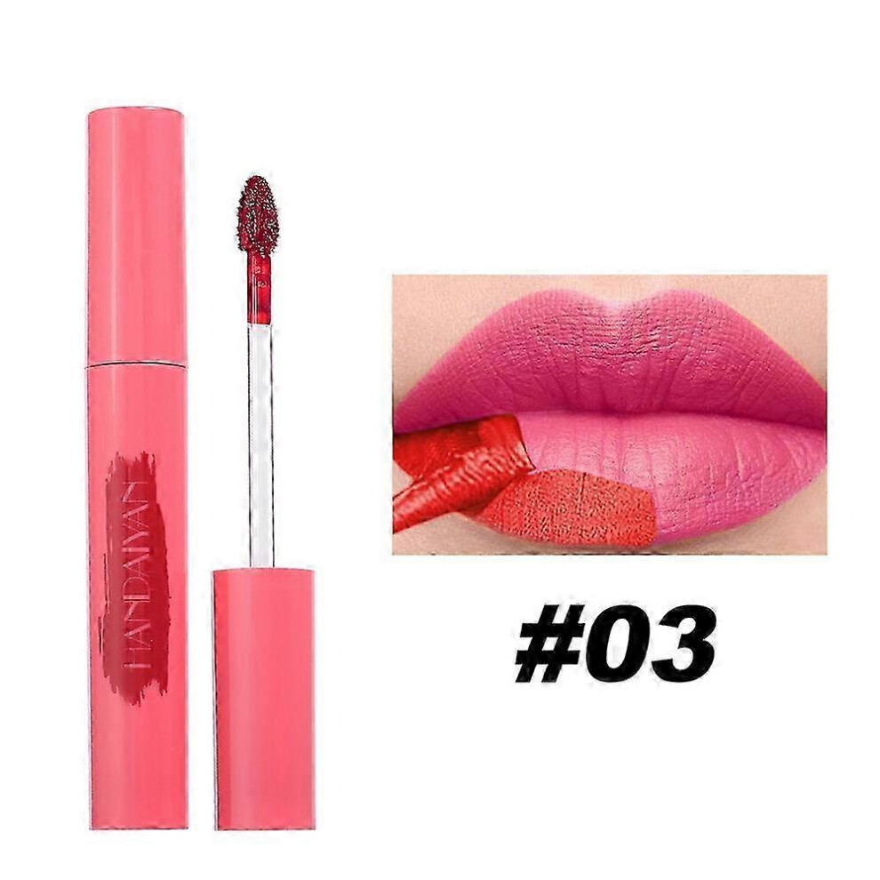 (color03) Peel off Lip Stain Waterproof Peeling Liquid Lipstick Smudge-Proof Lip Gloss
