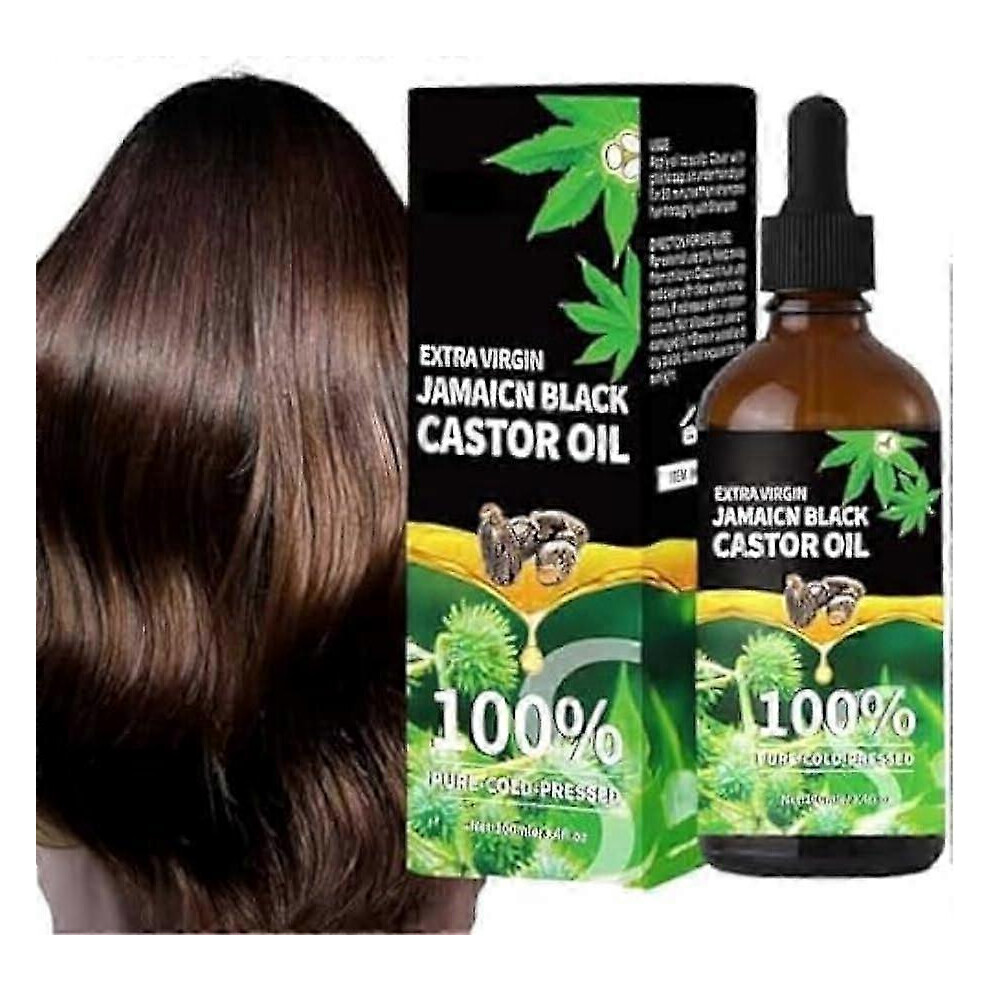 (2 Pcs) Hair Castor Oil, Natural and Cold Pressed Castor Oil, Organic Castor Oil, Skin Care Made of Pure Castor Oil, Natural Hair Oil, Aromatherapy