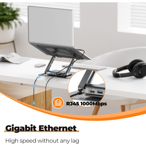 USB C Laptop Docking Station Stand 2