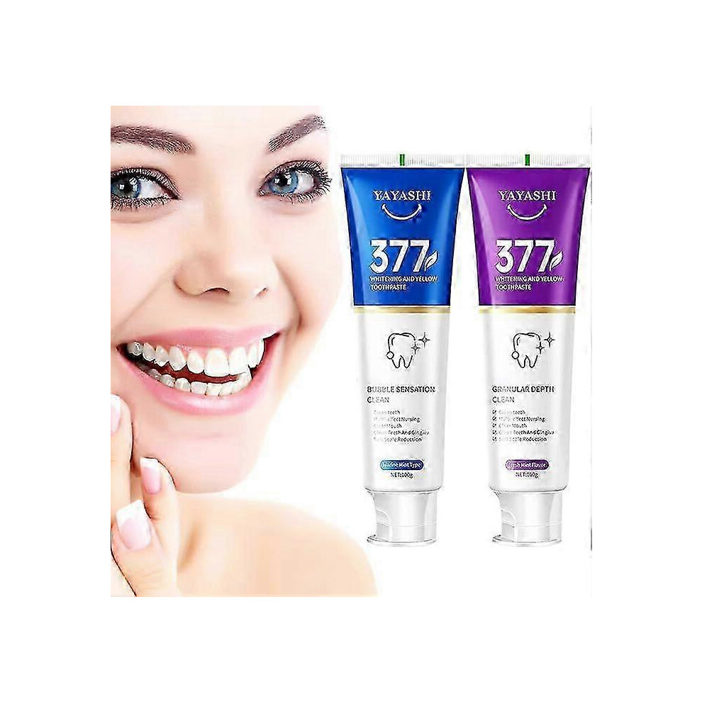 (3pcs) 2Pcs Probiotic Whitening Toothpaste 377 Probiotics Whitening Toothpaste Whitening Probiotic For Fresh Breath Removes Spots Complete Dental Care
