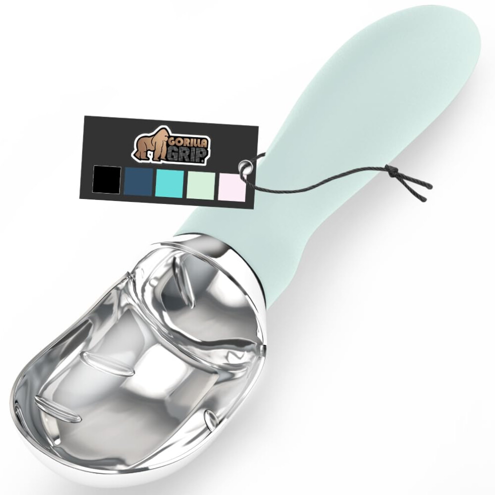 Greep Gorilla Grip Heavy Duty Ice Scoop With Comfortable Handle Professional Grade Scooper For Perfect Round Scoops Spoon Frozen Hard Gelato Sorbet Cream
