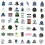 (MULTICOLOR) 100Pcs Funny Network Hacker Programming Stickers Fun Cartoon IT Engineer Computer Sticker Luggage Laptop Guitar Phone Decals 4