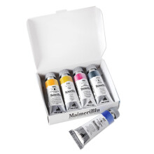 MaimeriBlu 12ml johdattava yksipigmenttinen akvarellimaalaussetti - 5-osainen ammattimainen akvarellimaalaussetti - akvarelliputket taiteilijoille -
