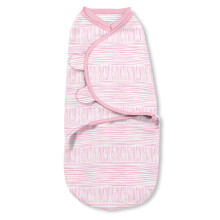 SwaddleMe Natural Position 2-i-1 Swaddle med let ?ndring Zipper-st?rrelse lille/medium 0-3 m?neder 1-pakke (sukkerstriber)