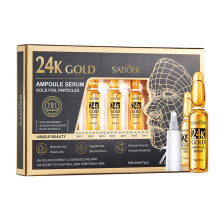 (24k Gold) Vitamin C Face Whitening Serum Dark Spots Freckles Removal Hyaluronic Pore Minimizer Anti Aging Wrinkle Remove Golder Essence