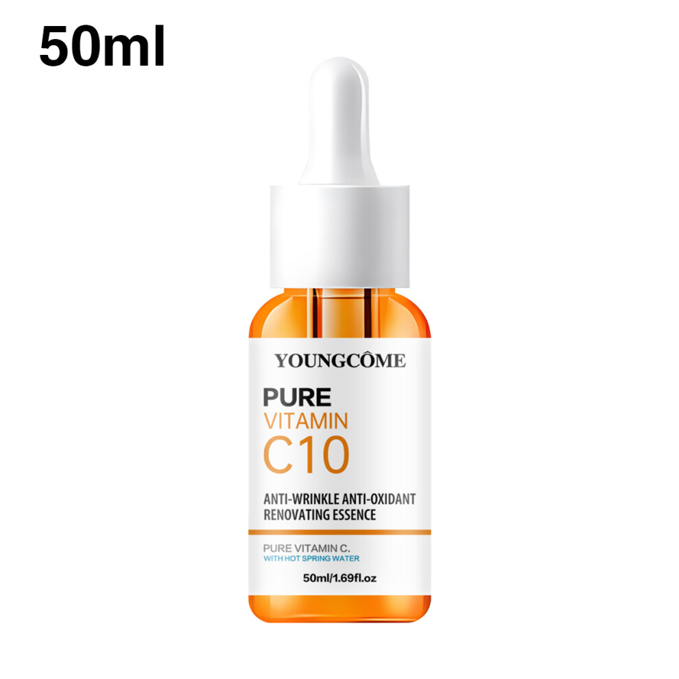 Srj Star (50Ml) Vitamin C Facial Essence Hyaluronic Acid Dark Skin Brighten Serum Fade Fine Lines Moisturizing Repair Dull Serum