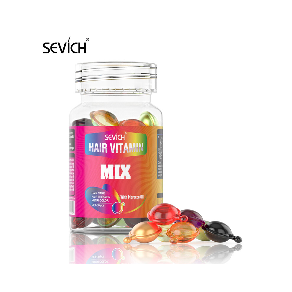 (Mix) Sevich Mix Hair Vitamin Capsule Hair Treatment Oil Repair Damaged Smooth Hair Care Serum