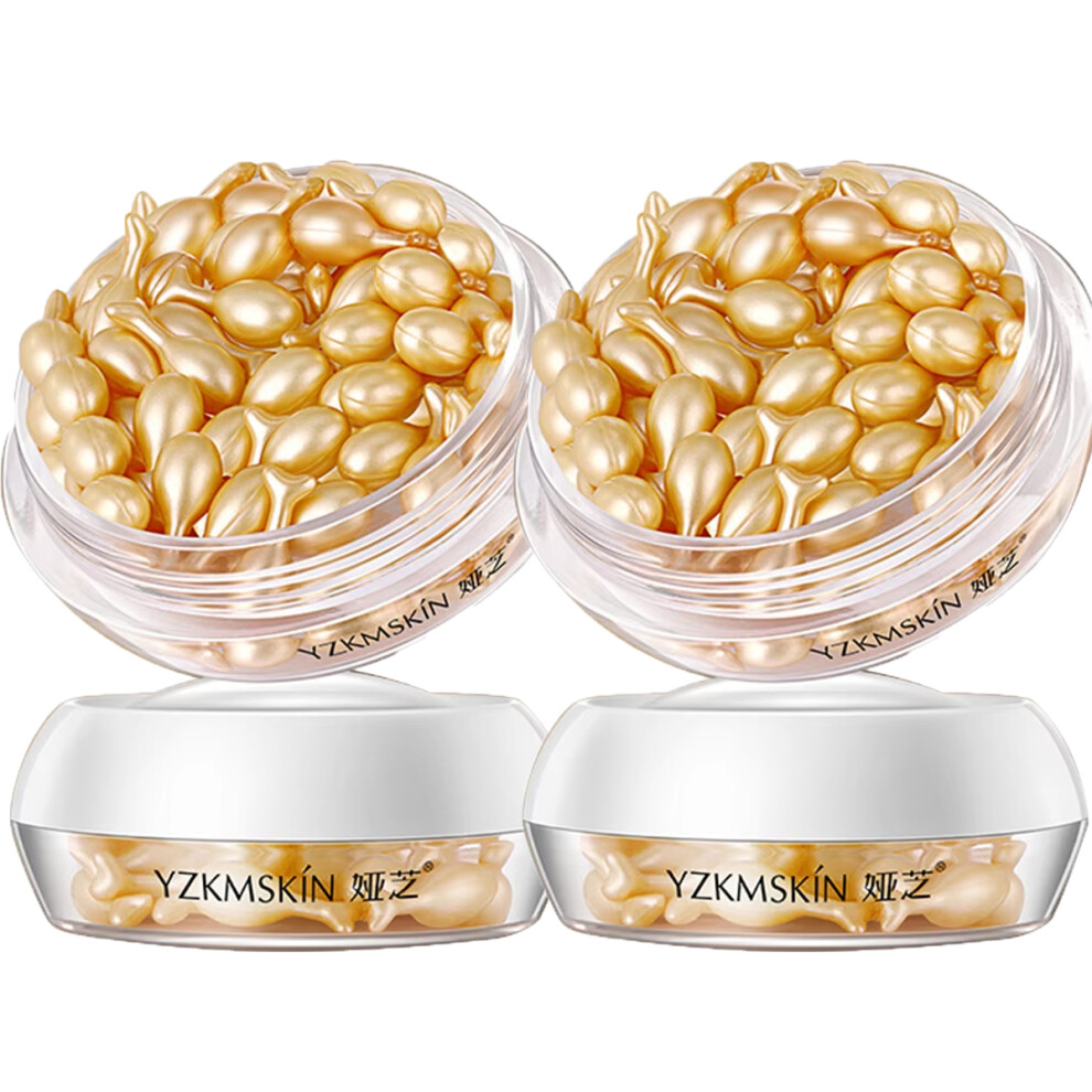 Srj Star (60 Pcs) Fullerene Placenta Capsule Essence Facial Brighten Serum Moisturizing Nourishing Anti-Wrinkle Vitamin E Hyaluronic Acid Skincare