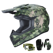 Capacete GLX GX623 para Jovens ATV/Bike - Camo, Pequeno - DOT