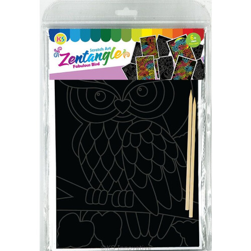 (Awesome Dinosaur) Scratch Art Themed Fun Craft Pack