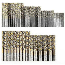 (As show, One size) 120 Pcs Titanium Drill Bit Set HSS Drill Bits for Metal, Steel, Wood, Plastic, Copper, Aluminum All