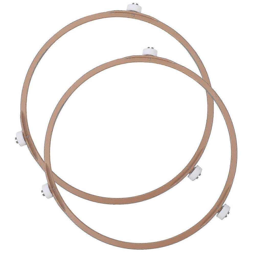 (As Show, One Size) 2Pcs Microwave Turntable Rings Microwave Oven Tray Rotating Roller Support Rings 5063595968181