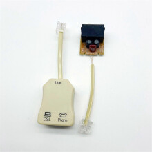 (As show, One size) 3Pcs DSL Filter Splitter for Phone Line Phone Jack Splitter In-Line DSL Filter Telephone Modem ADSL