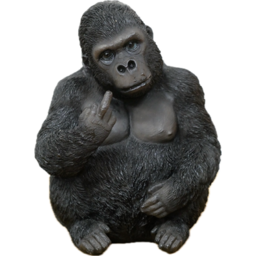 Cheeky 'Up Yours' Gorilla Decorative Ornament | Size: Small