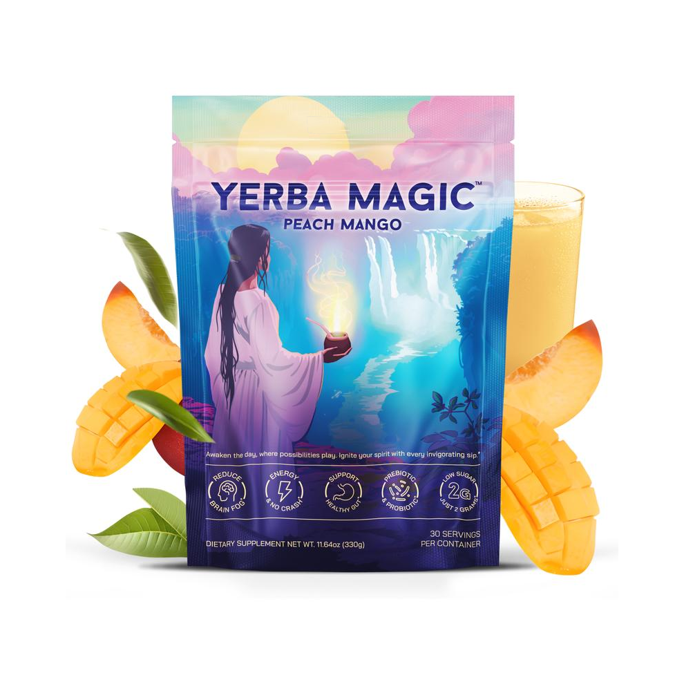 Yerba Magic | Yerba Mate Instant Tea Powder | Mango Flavor Peach